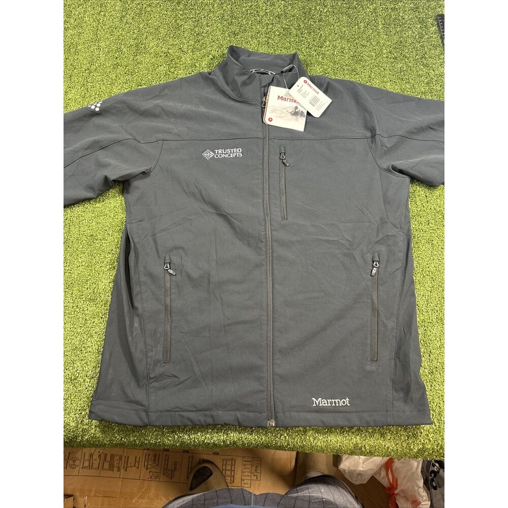 Marmot Jacket Mens Sz XL Black Softshell Full Zip NWT